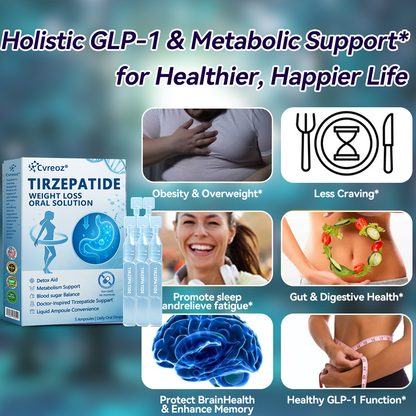 【Last Day Promotion 66% OFF🔥】 𝑪𝒗𝒓 𝒆𝒐𝒛® GLP-1-Tirzepatide Oral Solution 🇺🇸🏪visible effect, no side 7 days effects, suitable for all age groups🏆