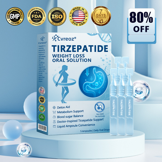 【Last Day Promotion 66% OFF🥇】 𝑪𝒗𝒓 𝒆𝒐𝒛® GLP-1-Tirzepatide Oral Solution 🇺🇸🏪visible effect, no side 7 days effects, suitable for all age groups