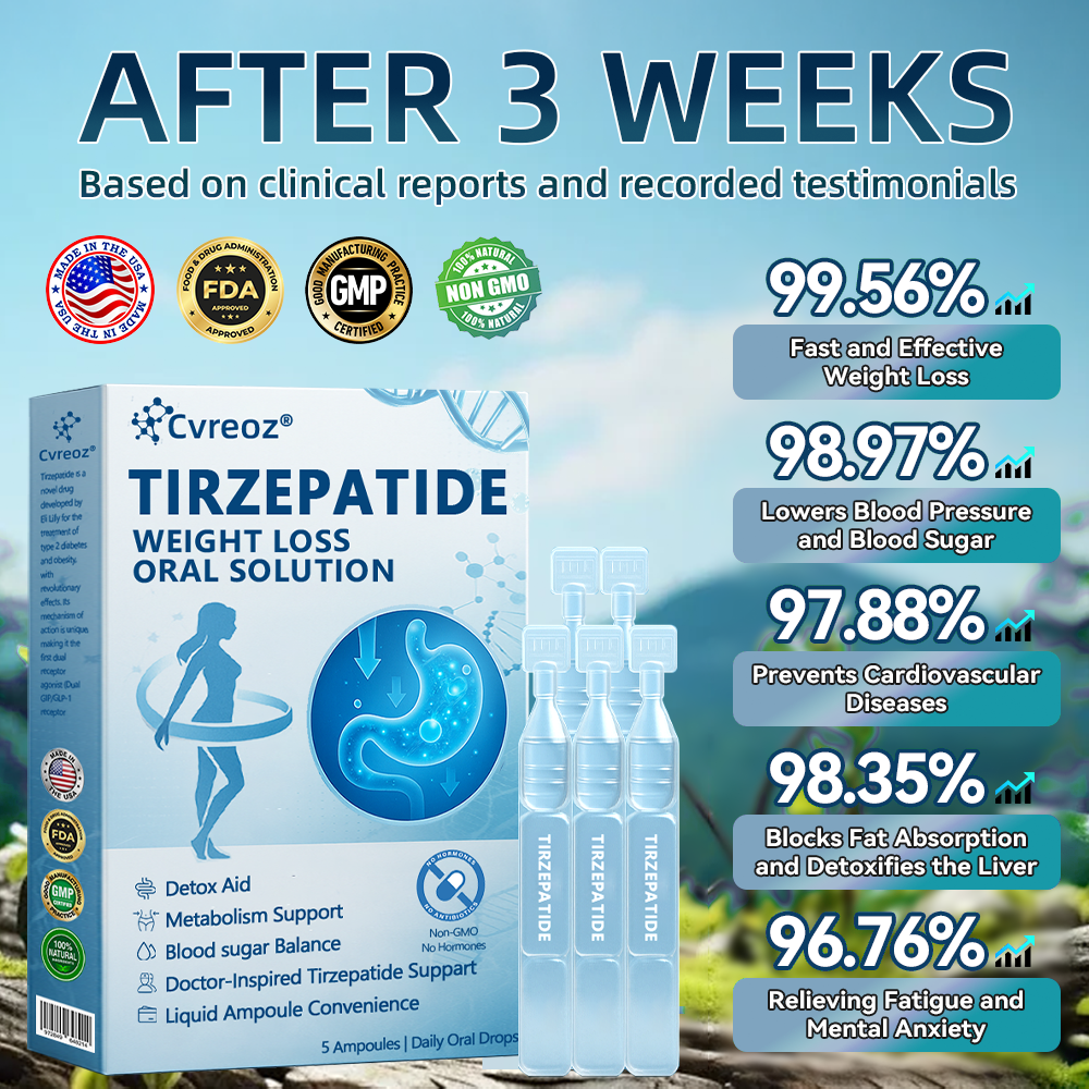 【Last Day Promotion 66% OFF🔥】 𝑪𝒗𝒓 𝒆𝒐𝒛® GLP-1-Tirzepatide Oral Solution 🇺🇸🏪visible effect, no side 7 days effects, suitable for all age groups🏆