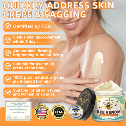 𝐓𝐮𝐫𝐨𝐧𝐮® Only 15 jars!!! Get an exclusive 30% OFF now 💰𝐁𝐞𝐞 𝐕𝐞𝐧𝐨𝐦 𝐌𝐮𝐥𝐭𝐢-𝐂𝐚𝐫𝐞 𝐒𝐤𝐢𝐧 𝐑𝐞𝐩𝐚𝐢𝐫 𝐂𝐫𝐞𝐚𝐦 |  See visible firming in just 7 days! ✔ Backed by our 90-day money-back guarantee🥇