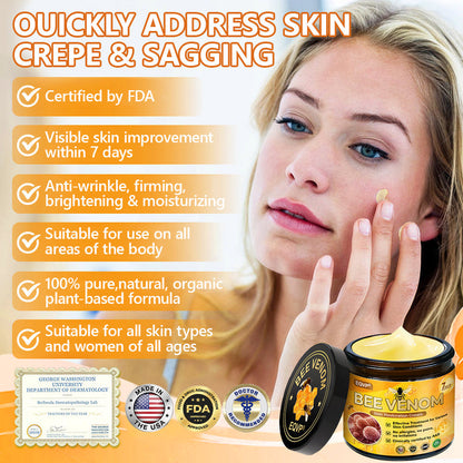 EQVP® 𝘽𝙀𝙀 𝙑𝙀𝙉𝙊𝙈 𝑺𝒌𝒊𝒏 𝑹𝒆𝒔𝒕𝒐𝒓𝒂𝒕𝒊𝒐𝒏 𝑪𝒓𝒆𝒂𝒎 –🐝 Anti-aging,Hydrating, Skin Repair, Even Tone, Acne and Dark Spot Treatment, Wart and Mole Removal, Psoriasis Relief