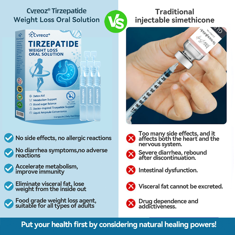 【Last Day Promotion 66% OFF🔥】 𝑪𝒗𝒓 𝒆𝒐𝒛® GLP-1-Tirzepatide Oral Solution 🇺🇸🏪visible effect, no side 7 days effects, suitable for all age groups🏆
