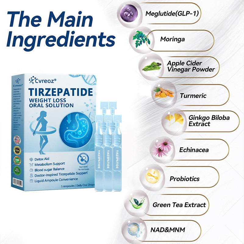 【Last Day Promotion 66% OFF🔥】 𝑪𝒗𝒓 𝒆𝒐𝒛® GLP-1-Tirzepatide Oral Solution 🇺🇸🏪visible effect, no side 7 days effects, suitable for all age groups🏆